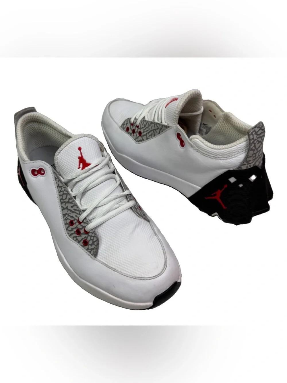NIKE Jordan ADG 2 Golf Shoe ELEPHANT PRINT WHITE/BLACK Men’s 9.5 CT7812-100 READ